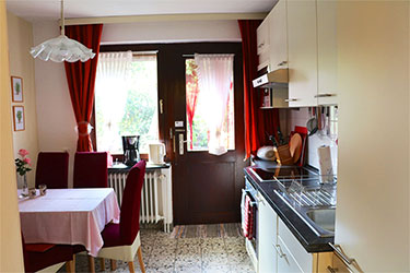 Die Küche der Erdgeschoss-Wohnung