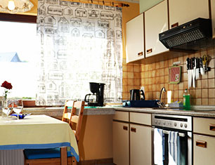 Die Küche im Dachgeschoss der Rosenschmiede